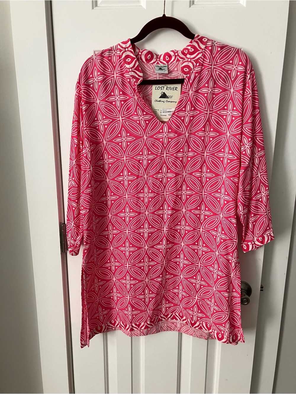 Lost River Pink Geo-Print Women's Tunic